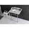 Kingston Brass 30 Carrara Marble Console Sink with Brass Legs, Marble WhitePolished Nickel LMS30MB6 - alternate 4